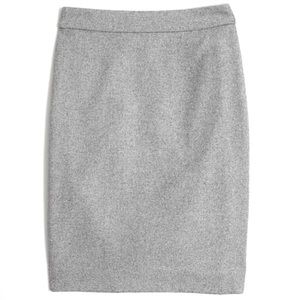 NWT J. Crew Factory Grey Pencil Skirt in Double Surge Wool